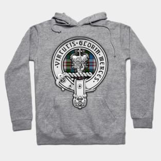 Clan Donnachaidh (Robertson) Crest Badge infilled with Robertson Dress Tartan Hoodie